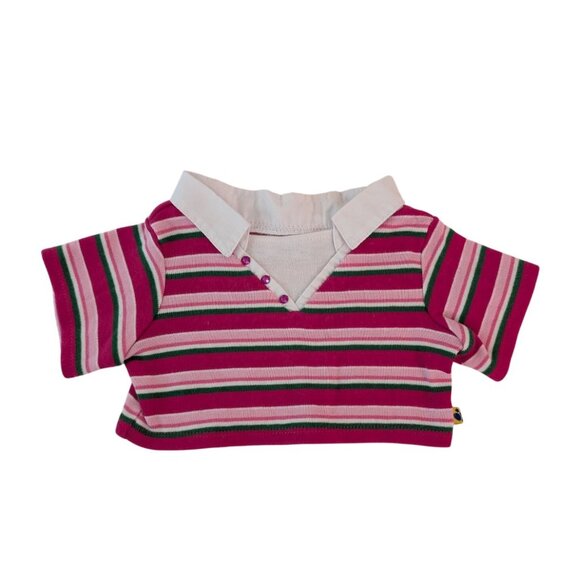 Build-A-Bear Clothes Pink Striped & Supergirl Shirts w/Black Pink Skirts Outfits - Picture 6 of 10